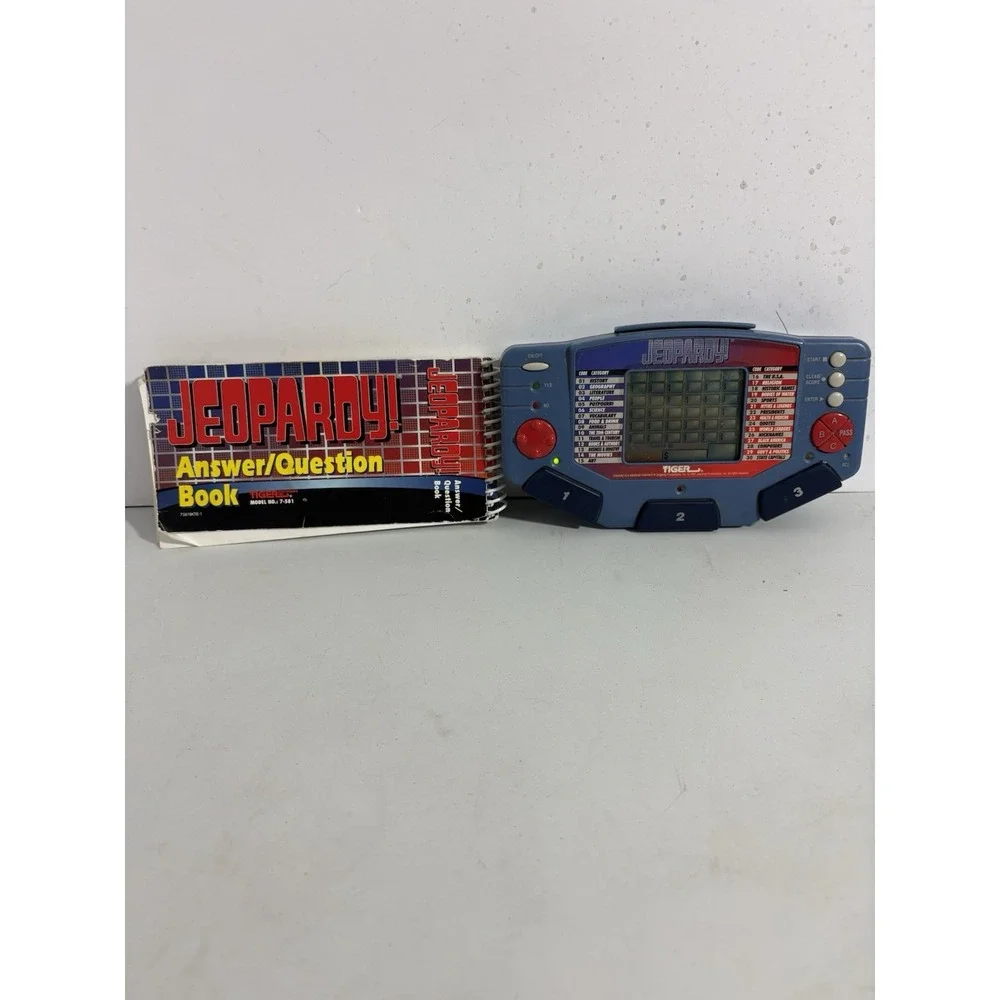 Vintage 1995 Jeopardy Electronic Game Made by Tiger With Questions/ Answers Book